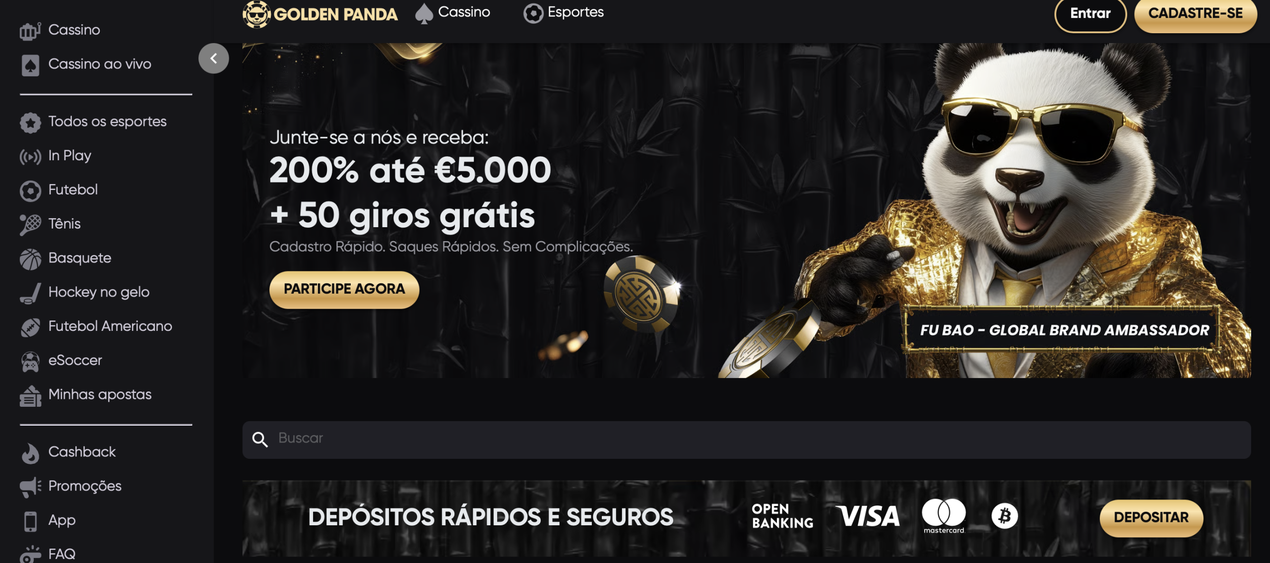 Melhores Cassinos Online 2026 - Golden Panda